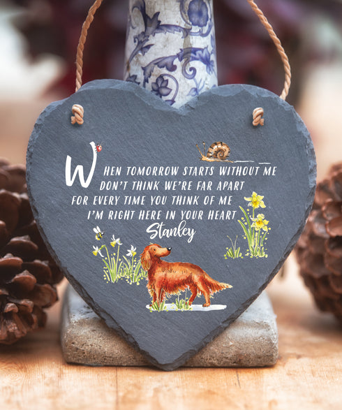 Red Setter - Personalised When Tomorrow Starts - Slate Heart